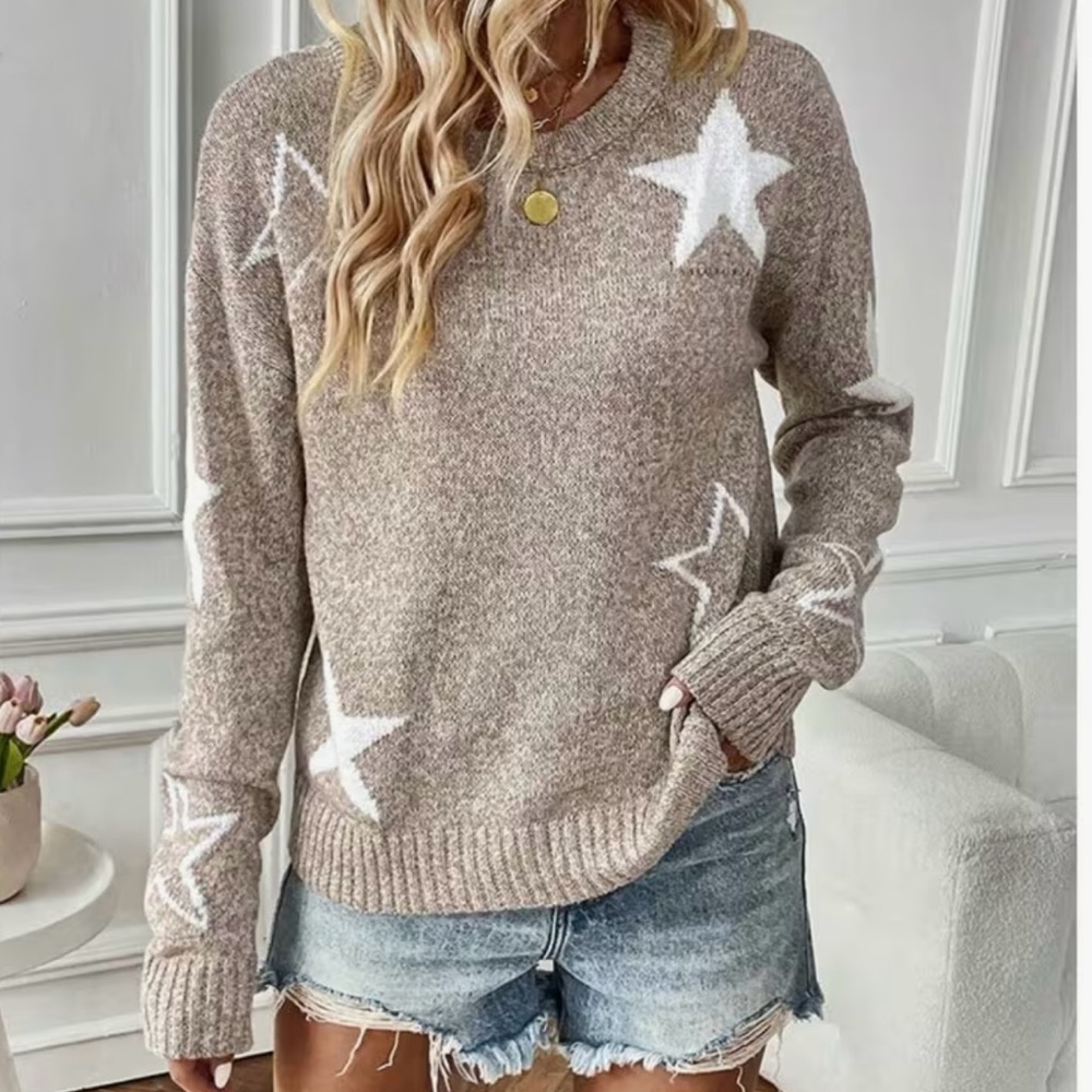 Coastal Lightweight Stars Sweater Americana Summer
